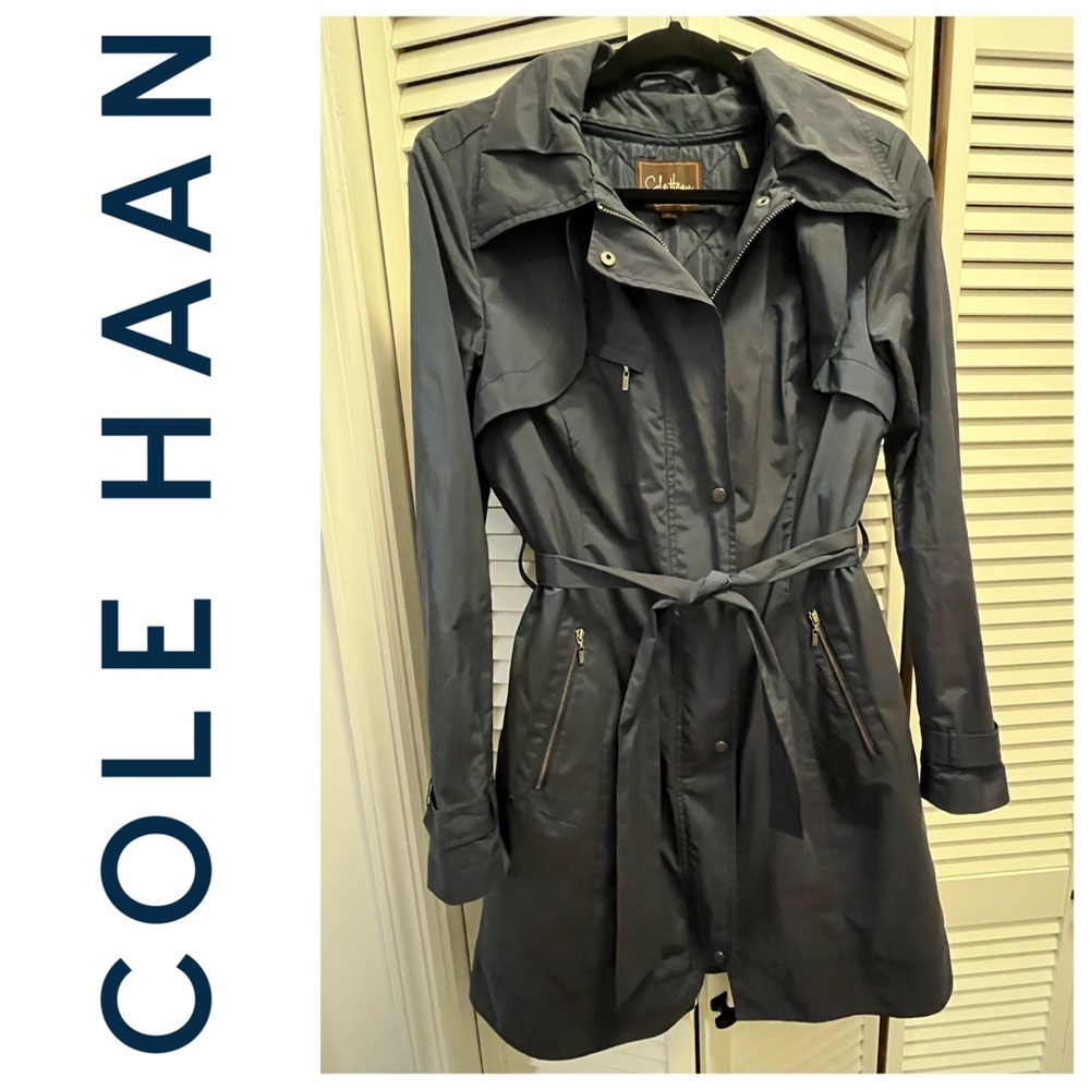 Cole Haan Navy Trench Coat